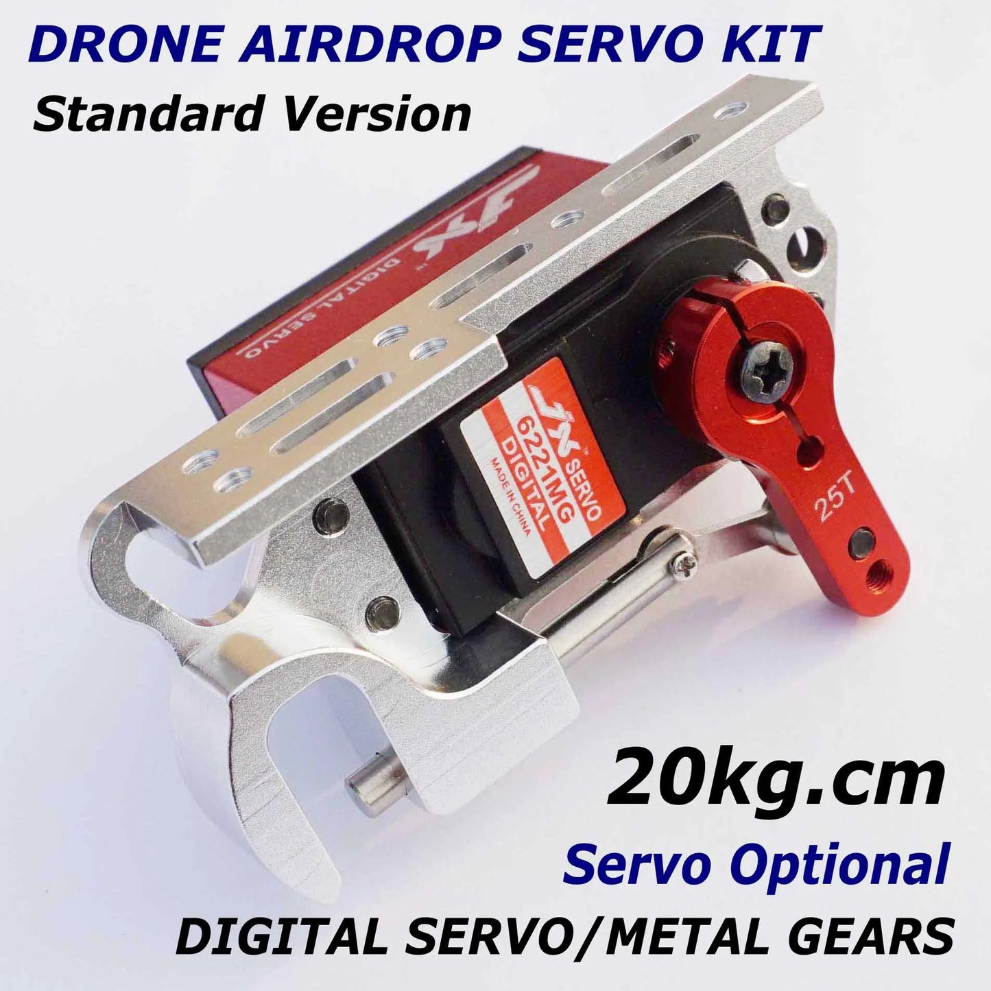 JX Servo 20kg Digital Airdrop - Drop Switch Goods Release Device Releaser for RC Multimotor Drone Airplane Airdrop DIY KIT