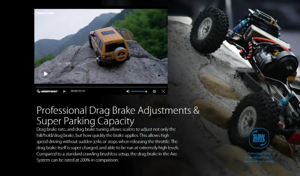 drag brakc ratc; and drag brackc tuning allows high sp