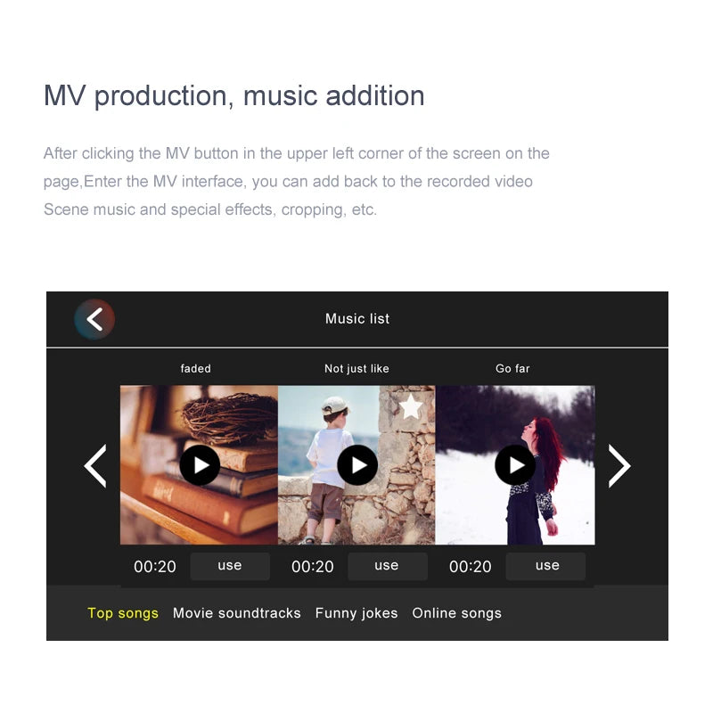 JINHENG XT6 Mini Drone - 4K 1080P HD Camera WiFi Fpv Air Pressure Altitude Hold Foldable Quadcopter RC Dron Kid Toy Boys GIfts 55 JINHENG XT6 Mini Drone, after clicking the mv button in the upper left corner of the