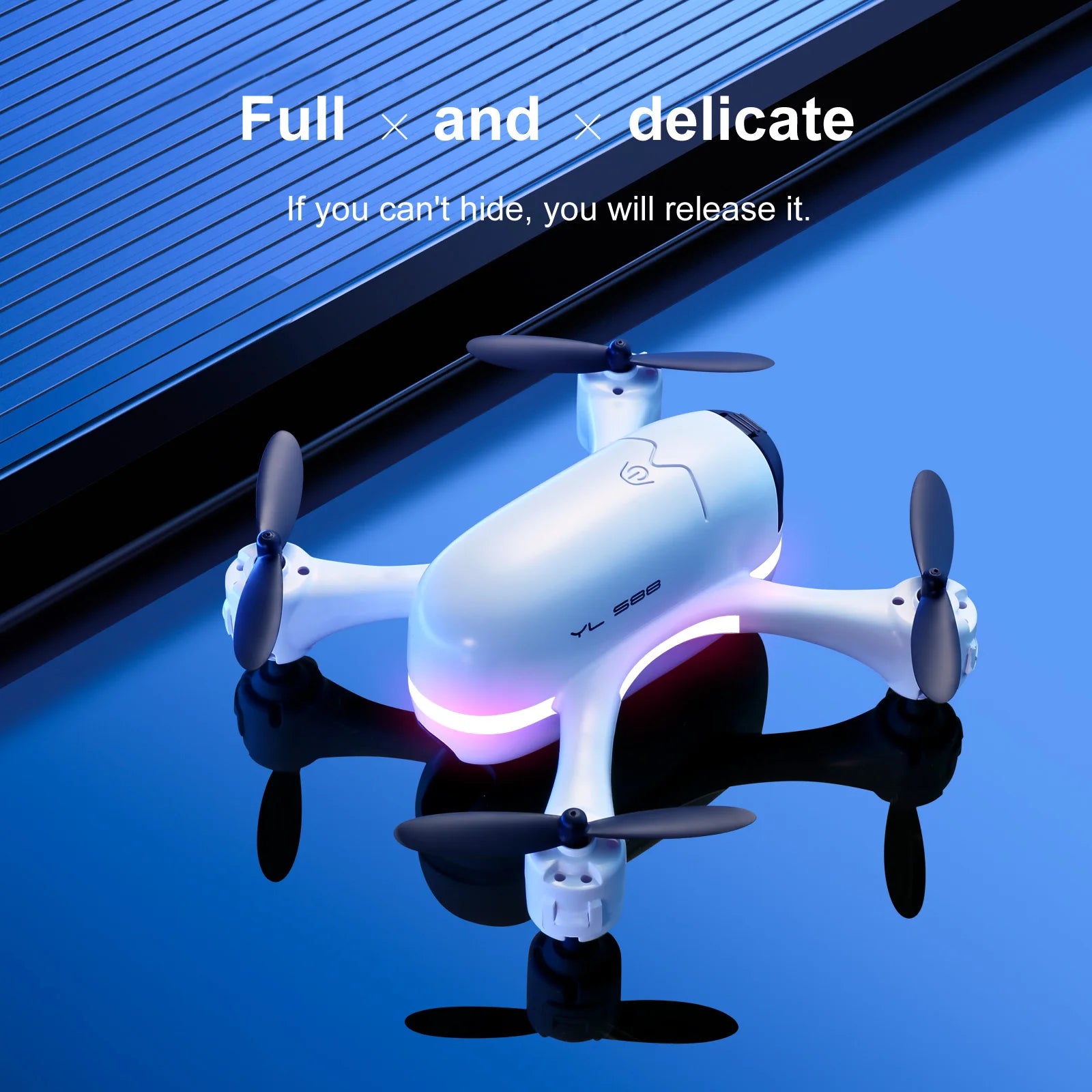 S88 Drone, the quad-rotor fuselage is made of high-strength engineering plastic 