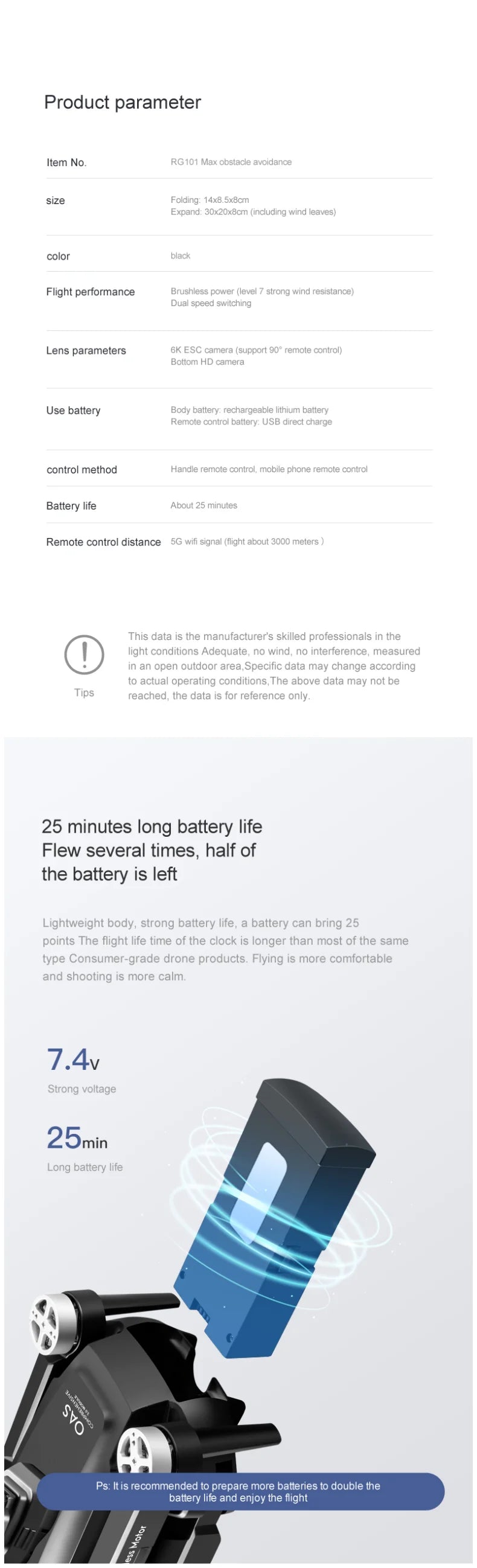 GR101 Drone ESC HD Camera 6K professional camera gps Quadcopter 9 GR101 Drone, players focus on shooting 5 fixed-point surround and move the desired radius