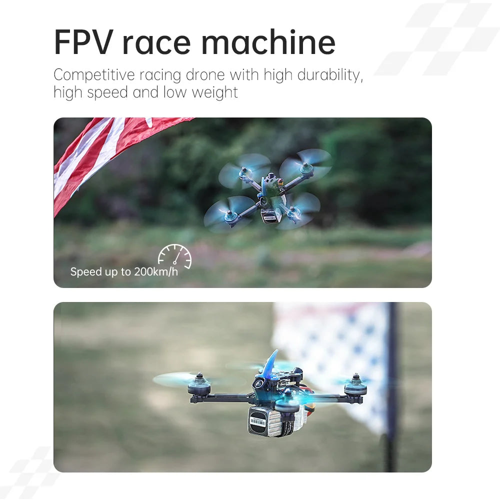 FPV race machine with high durability, high speed ond low weight Speed up to 20