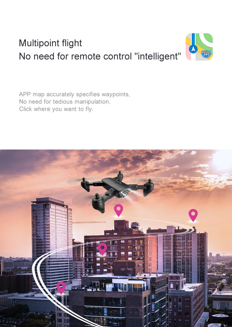 F6 Drone, multipoint flight no need for remote control "intelligent"