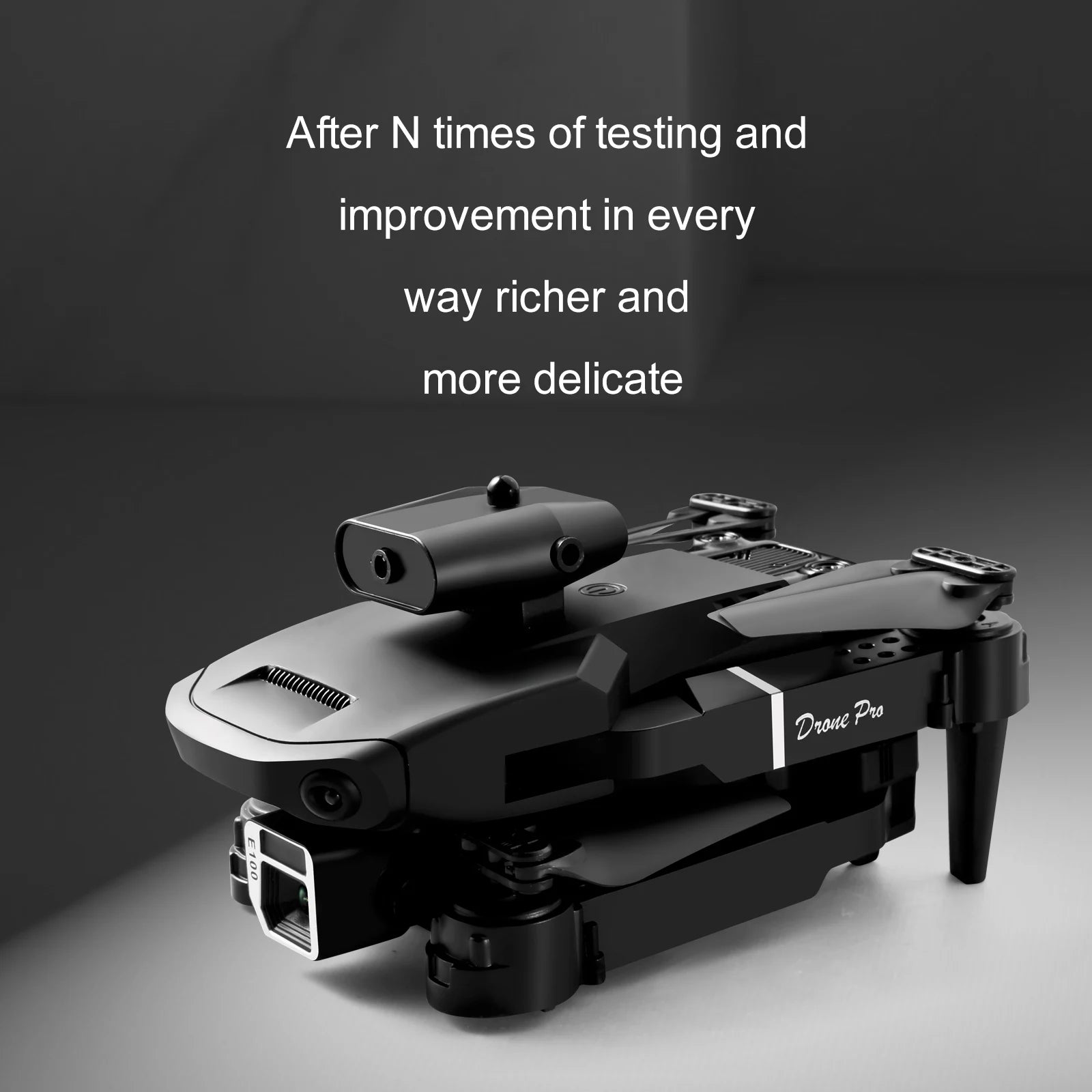 E100 Drone, after n times of testing and improvement in every way richer and