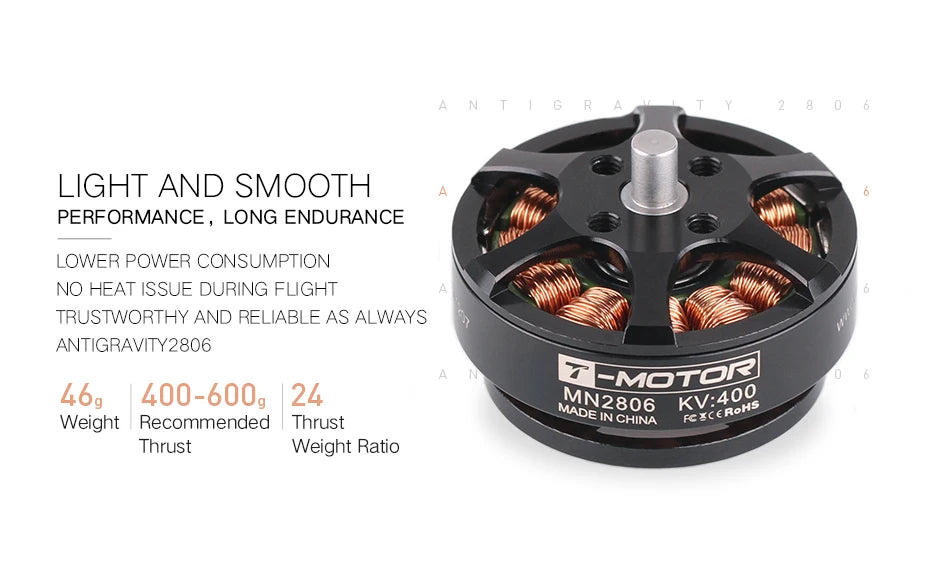 T-motor, ANTIGRAVITY2806 CMOTOr 46g 400-600g 24