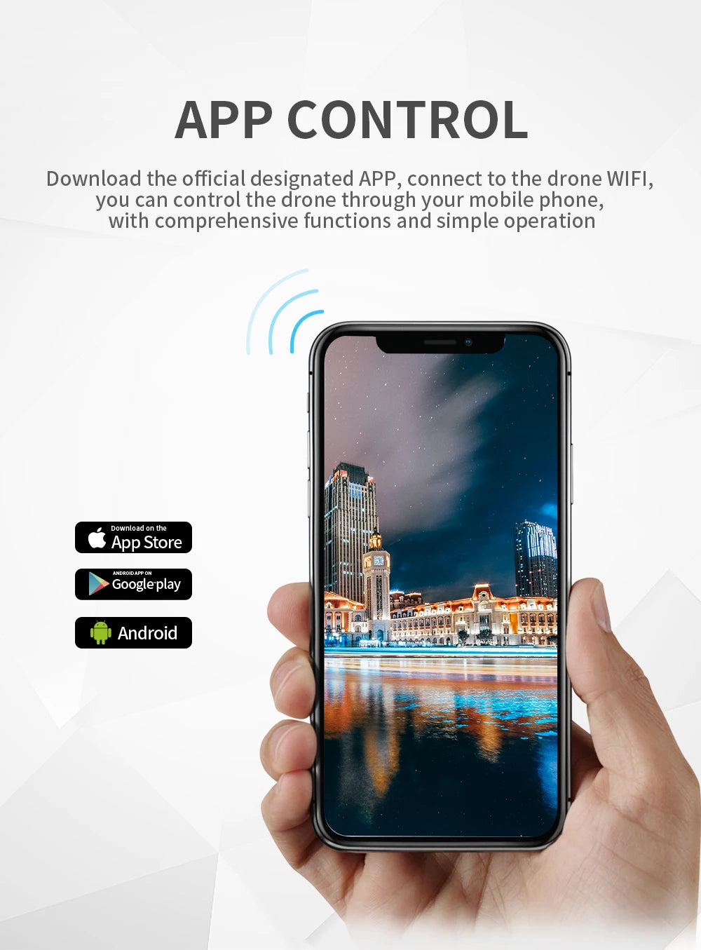 ZLRC SG108 Drone, Download the official designated APP, connect to the drone WIFI, you can control the drone