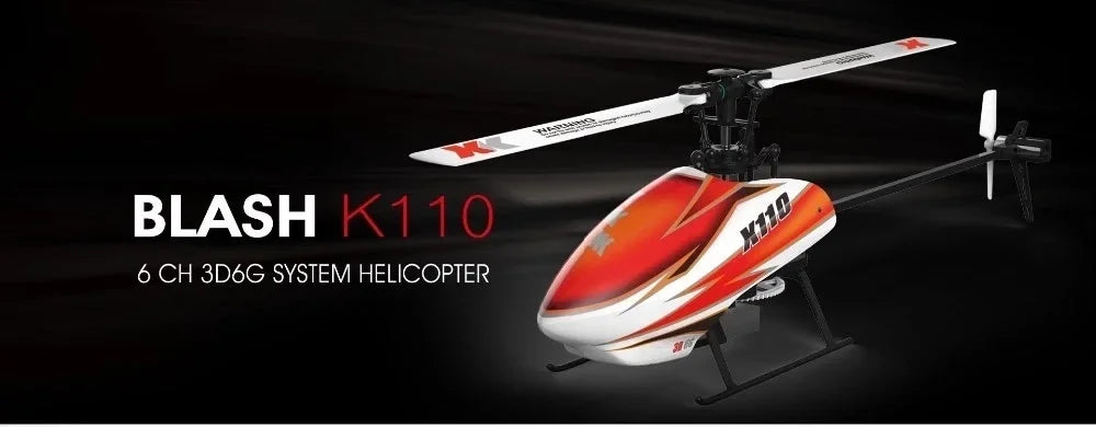 WLtoys XK K110 RC Helicopter, BLASH K110 6 CH 3D6G SYSTEM HELICOP