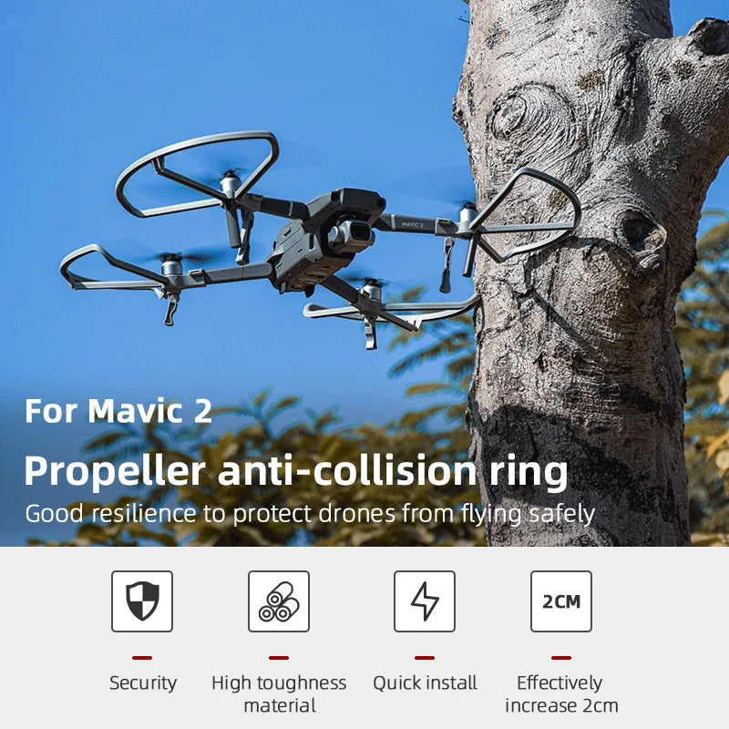 4PCS Propeller, For Mavic 2 Propeller anti-collision ring Good resilience to protect drones