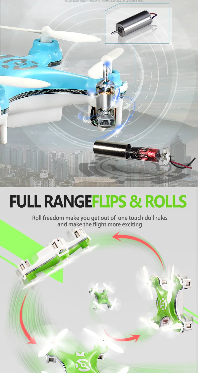 Cheerson CX10 Mini Drone - 4CH 2.4G RC Remote Control Drone Quadcopter Helicopter LED CX 10 Mini Done Toys Gift For Children Gift 17 Cheerson CX10 Mini Drone, full range flps & rolls roll freedom make the