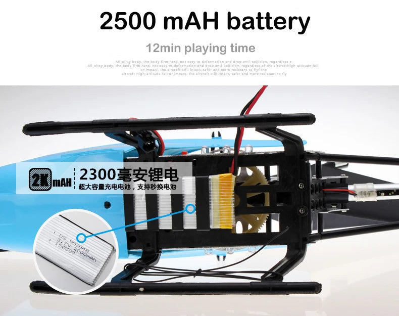 CH604 Rc Helicopter, 2500 mAH battery 12min playing time A-allng Eacy rog