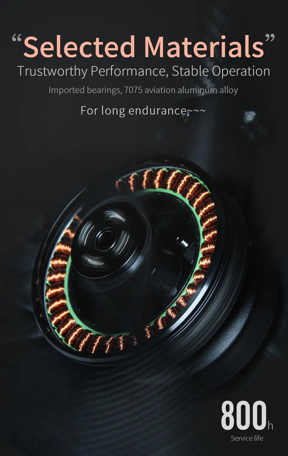 T-motor, 99 Selected Materials Trustworthy Performance; Stable Operation Imported bearings, 7075