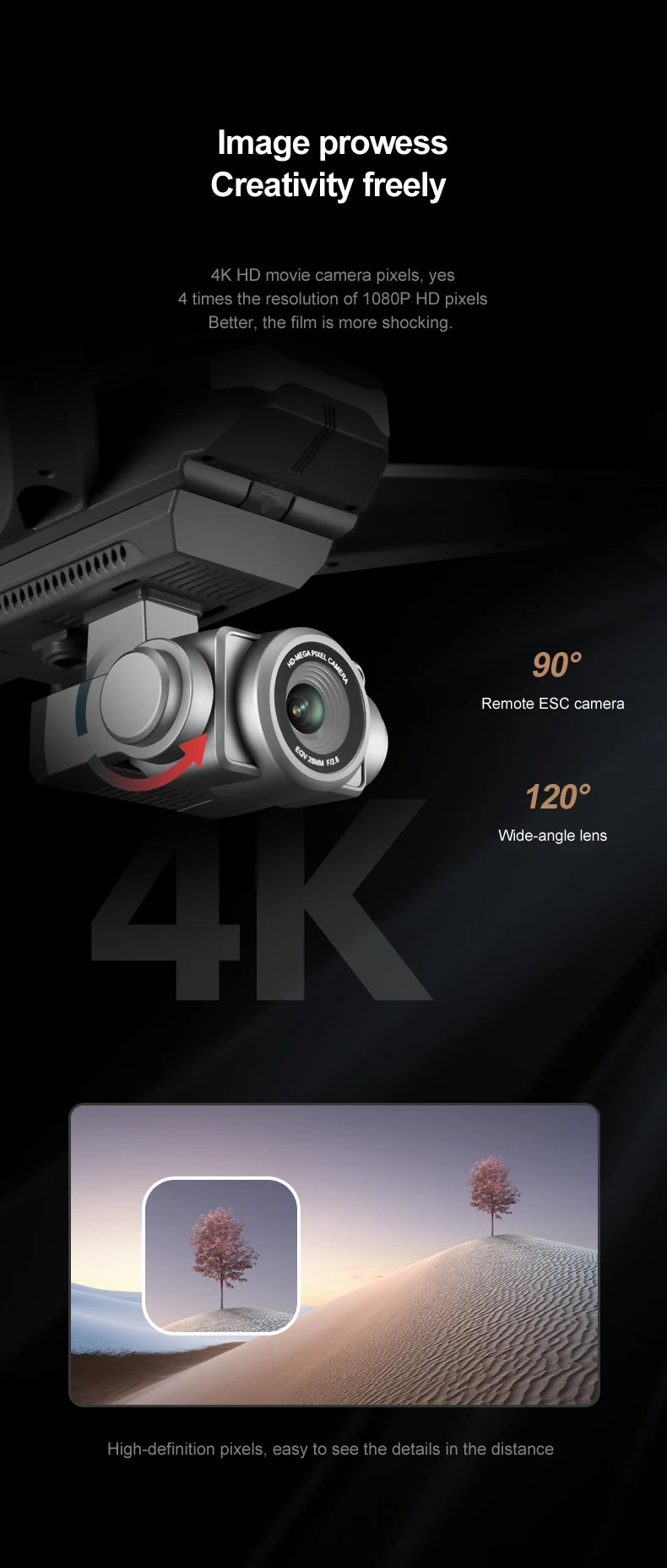 F11 PRO Drone, 90o OXC Remote ESC camera 1200 Wide-angle lens GK High-