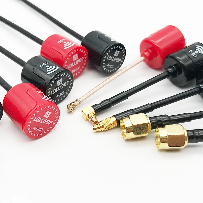 Lollipop 4 Smaller and lighter 5.8G 2.5dBi Gain RHCP Antenna SMA RP-SMA MMCX UFL Connector For RC FPV Racing Drone Model 8 LOLLIPOP "LoLiPoP = 08"9 RHCP