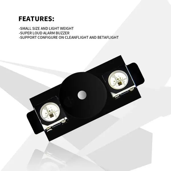 HGLRC WS2812 Colorful RGB LED, FEATURES: SMALL SIZE AND LIGHT WEIGHT SUPERLOUD AL