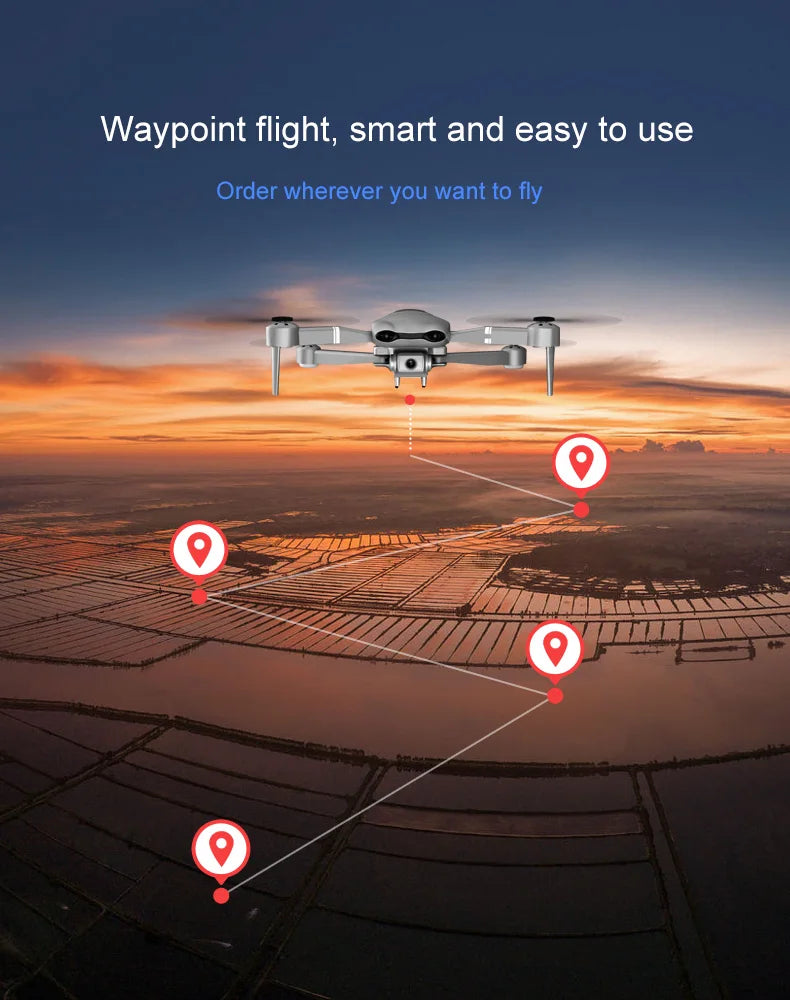 4DRC F3 drone, Waypoint flight: smart and easy to use Order wherever you want t0