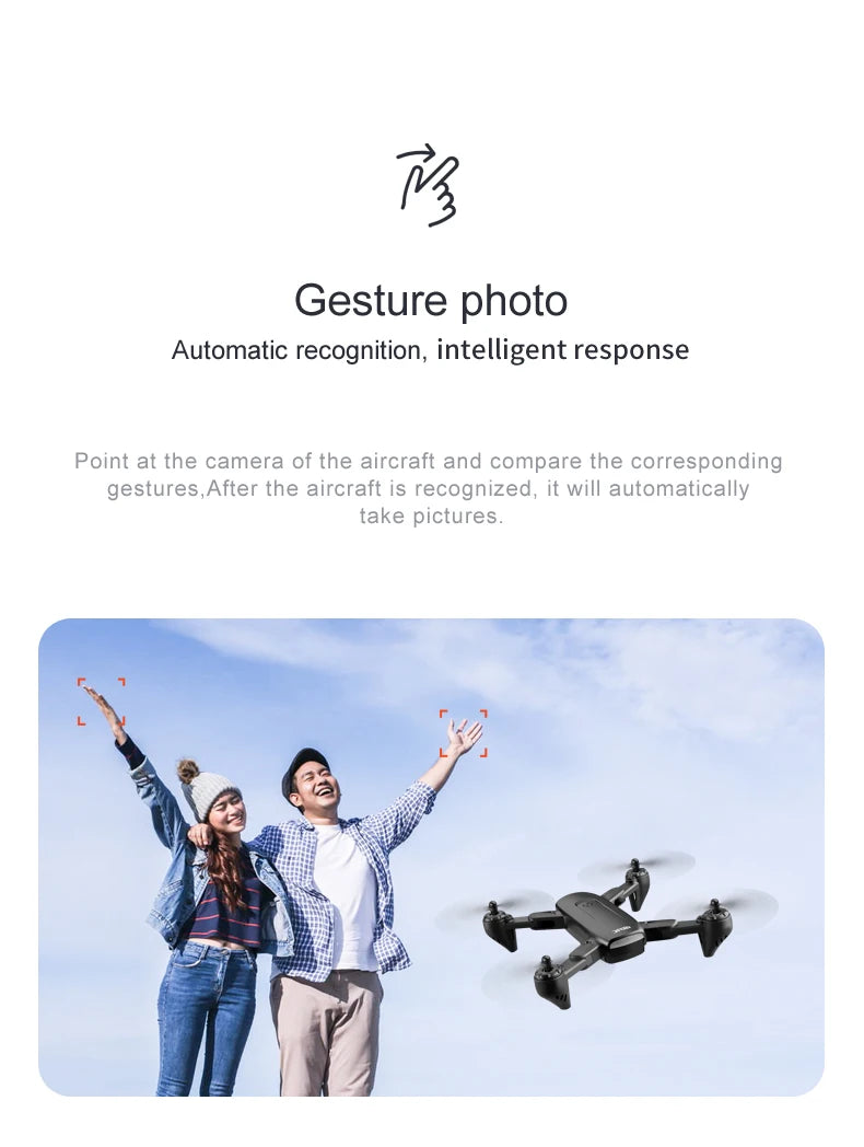 F6 Drone, gesture photo automatic recognition, intelligent response point at the camera of the aircraft