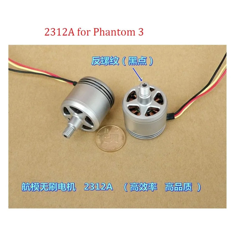 4PCS DJI (Original) Phantom Brushless Motor, anezemei 2312A Phantom 3 Ripgy 02) Aneze
