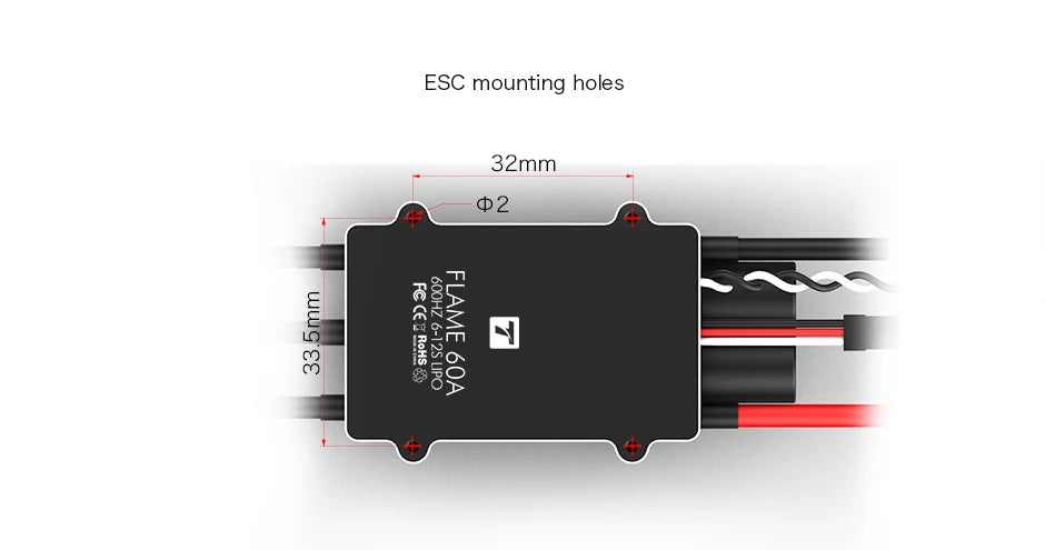 T-motor FLAME 60A 12S HV ESC SPECIFICATIONS