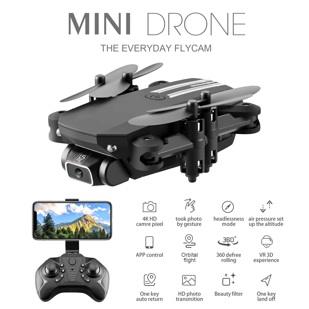 LSRC Mini Drone, the everyday flycam is 4k hd took photo headlessness