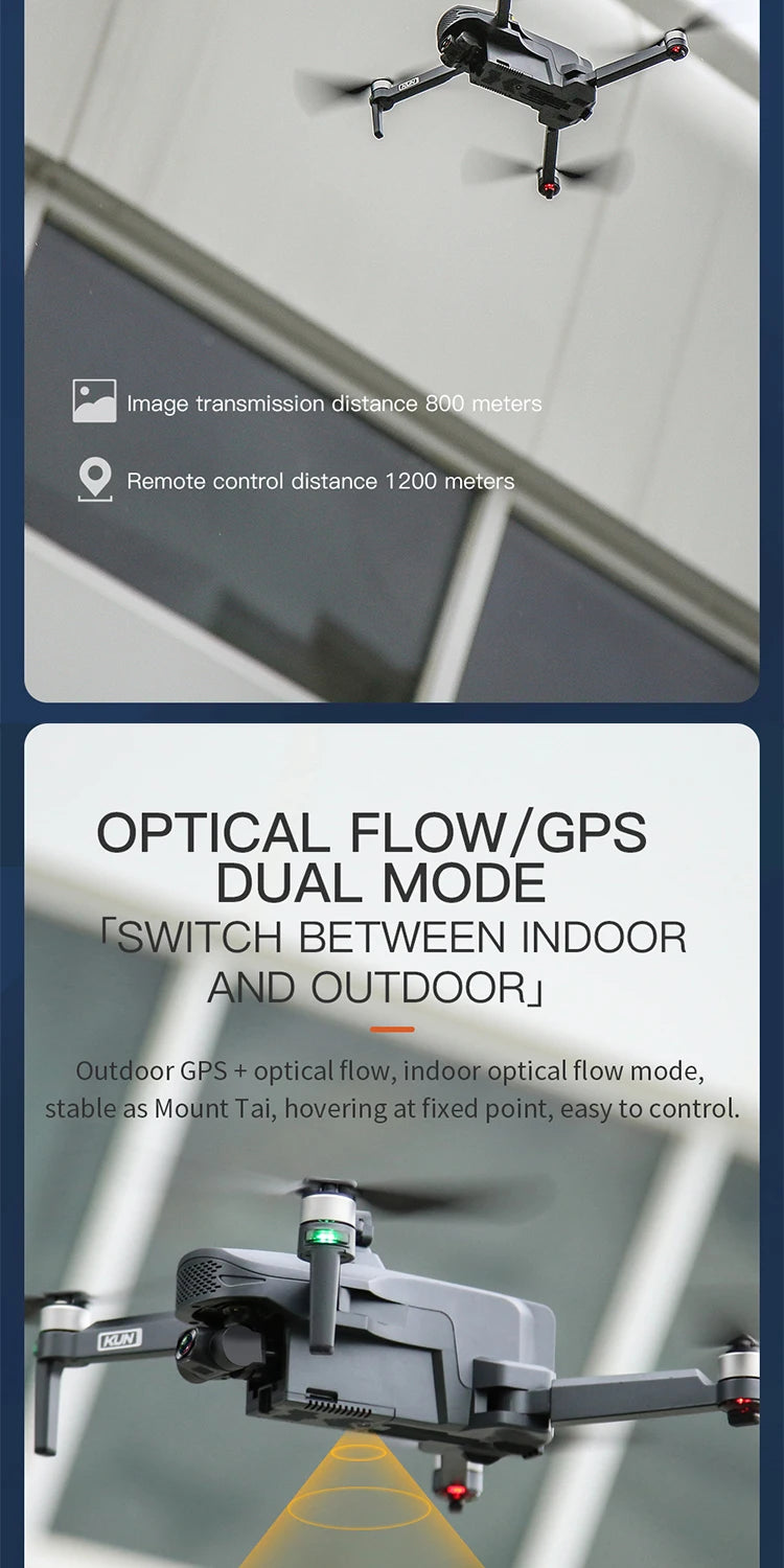 ZLL SG908 Pro - GPS Drone, image transmission distance 800 meters remote control distance 1200 meters optical flowi