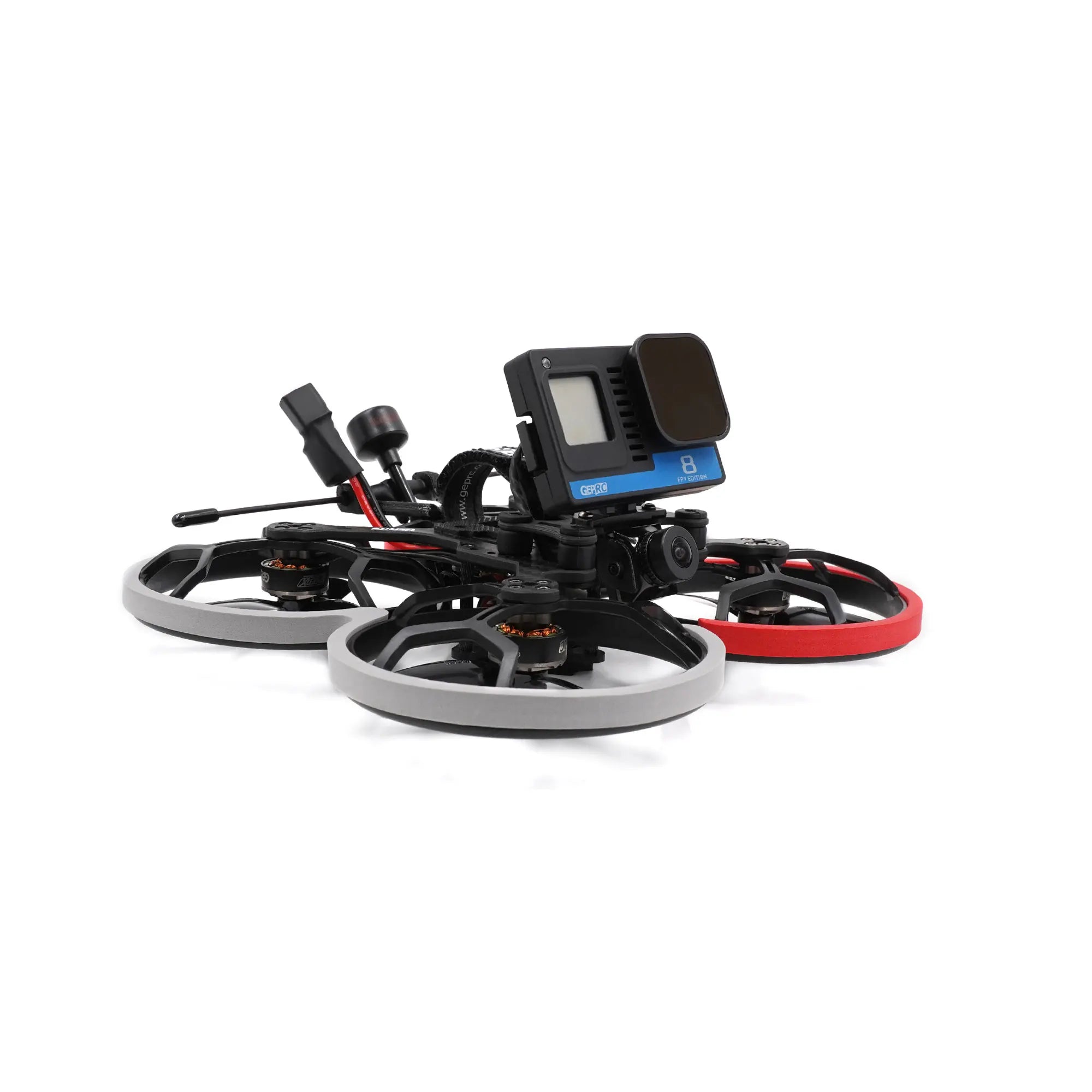 GEPRC CineLog30 Cinewhoop Drone, the duration of the flight is 7.5 minutes by 4S 660mAh LIPO Battery.