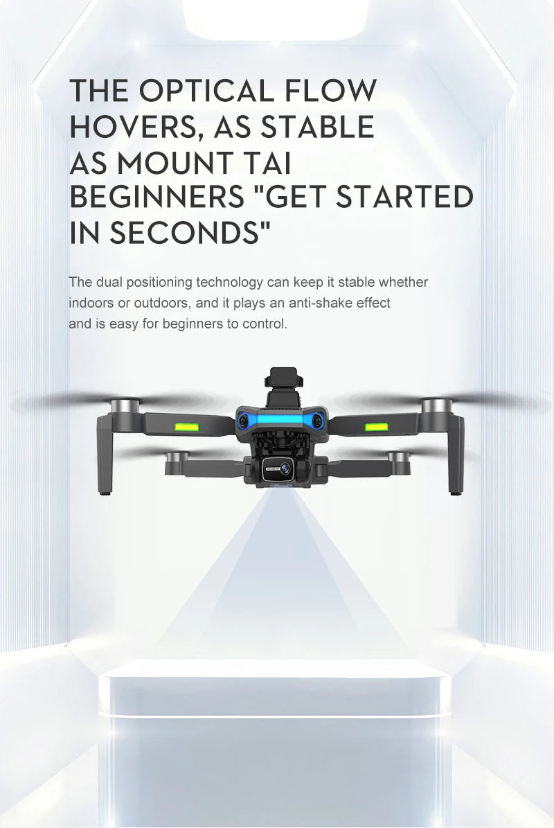 AE3 Pro Max Drone, the dual positioning technology can keep it stable whether indoors or outdoors . it plays an anti