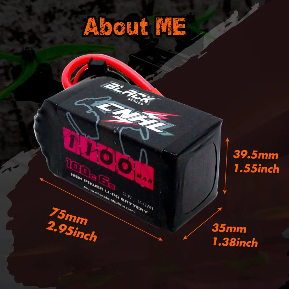CNHL RC 2S 4S 5S 6S Lipo Battery for FPV Drone, Abcut ME 39.Smm 1.55inch 35mm 1.38inch ELFEK