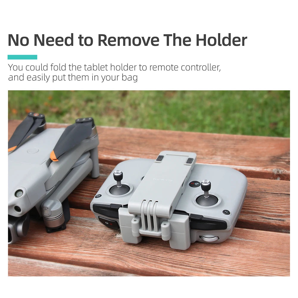 Foldable Expansion Bracket Tablet Clip Holder Remote Control Phone Mount for DJI Air 2S/Mini 2/Mavic Air 2 Accessories 25 no Need to Remove The Holder You could fold the tablet holder to remote controller; and easily