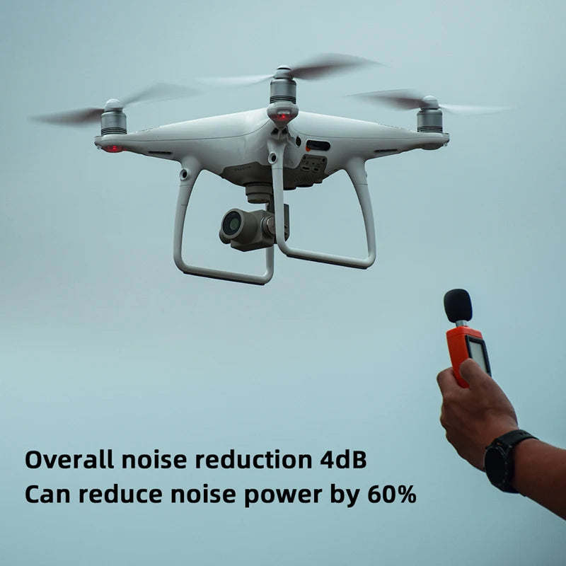 9455S Low Noise Propellers Blades for DJI Phantom 4 Pro V2.0 Advanced Quick Release Props noise Reduction Blade Accessory 10 9455S Low Noise Propeller, Overall noise reduction 4dB Can reduce noise power by