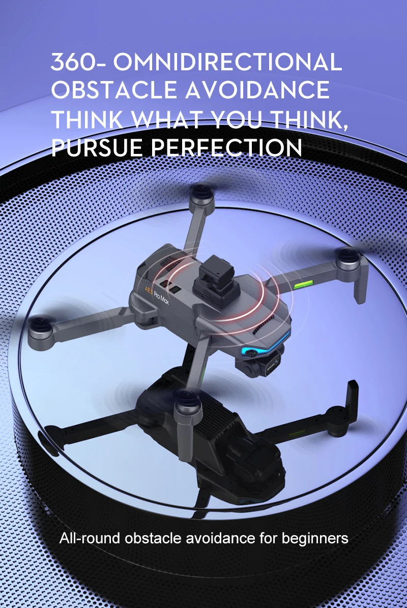 AE3 Pro Max Drone, OMNIDIRECTIONAL OBSTACLE AVOIDANCE THINKWHAT YOU