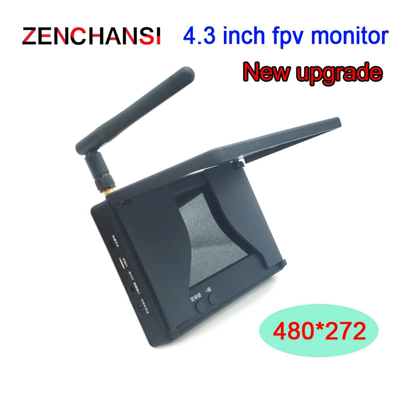 RXCRC 5.8G 48CH 1.6w VTX, ZENCHANSI 4.3 inch fpv monitor New upgrada 480