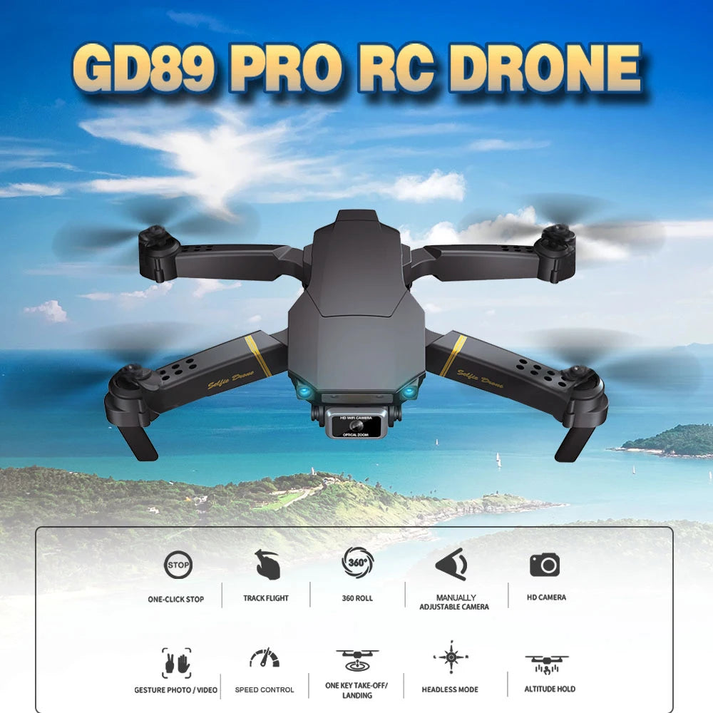 GD89 PRO Drone - with 4K Camera Optical Flow Mode Dual Camera Flight Sensor Headless 3D Flip RC Quadcopter 14 GD89 PRO Drone, gd89 pro rc drone one click stop track flight