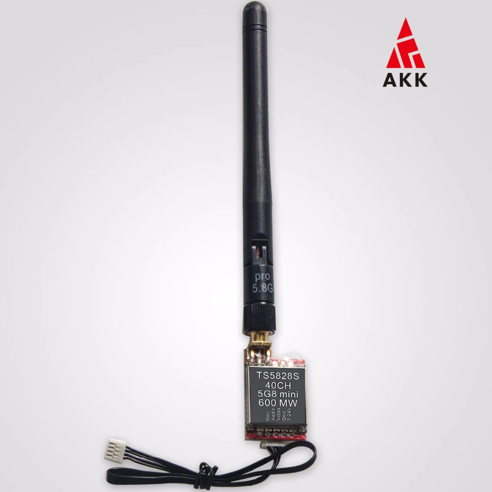 AKK TS5823L/TS5828L VTX, TS5828 Transmitter 1 x Antenna 3 x Connect Cable
