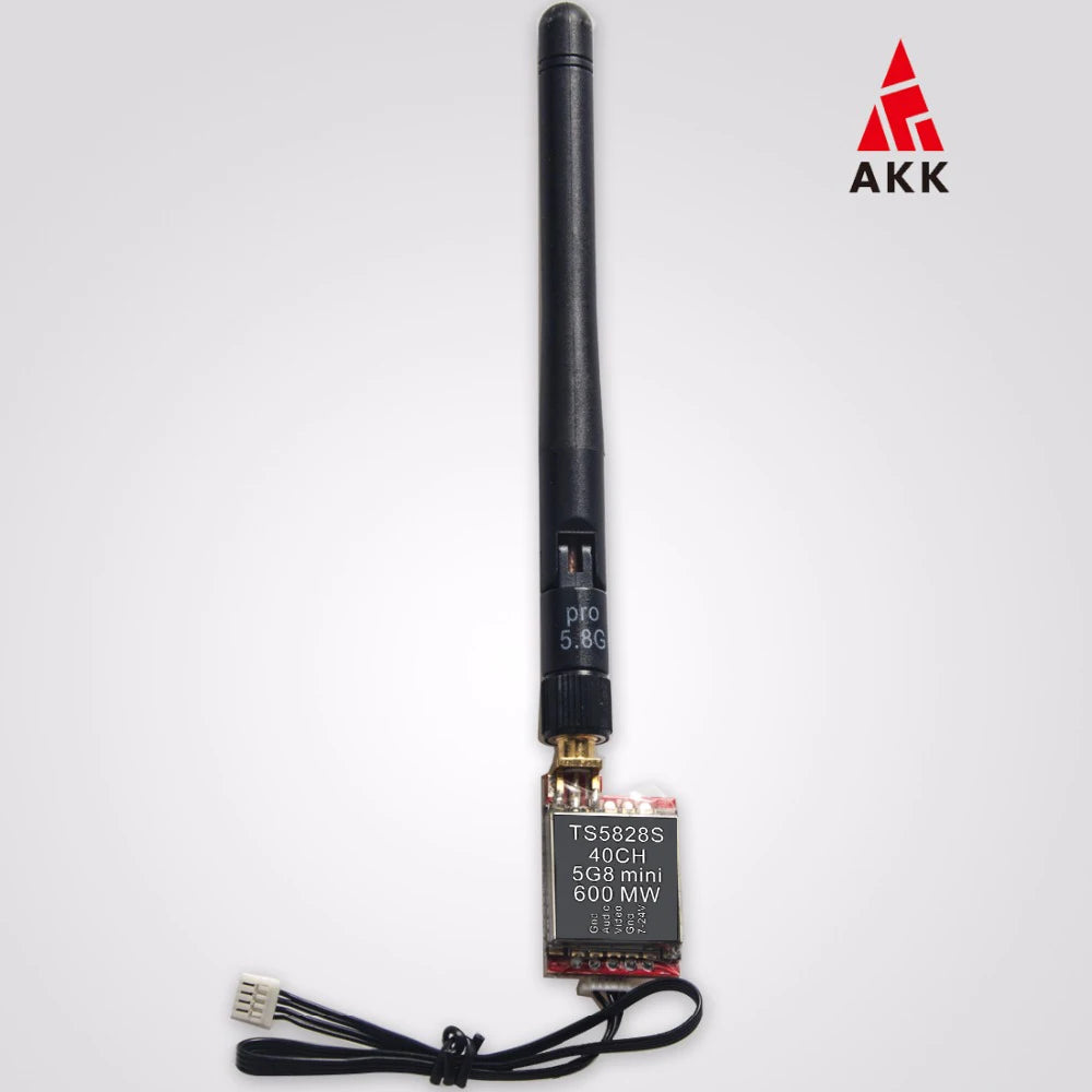 AKK TS5823L/TS5828L VTX - 5.8G FPV Audio Video Transmitter RP-SMA Female for Mini FPV Quadcopter 19 AKK TS5823L/TS5828L VTX, TS5828 Transmitter 1 x Antenna 3 x Connect Cable