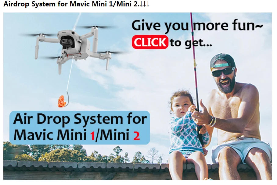 Airdrop System for Mavic Mini 1/Mini 2.44L Give you more fun