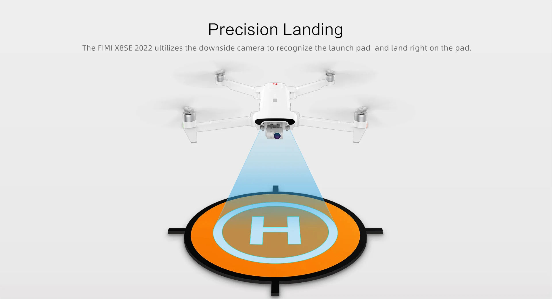 FIMI X8SE 2022 Drone, FIMI X8SE 2022 ultilizes the downside camera to