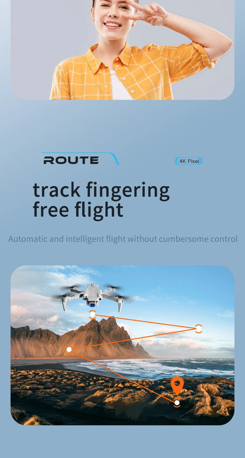 4DRC V20 Drone, route 4k pixel track fingering free flight automatic and intelligent flight