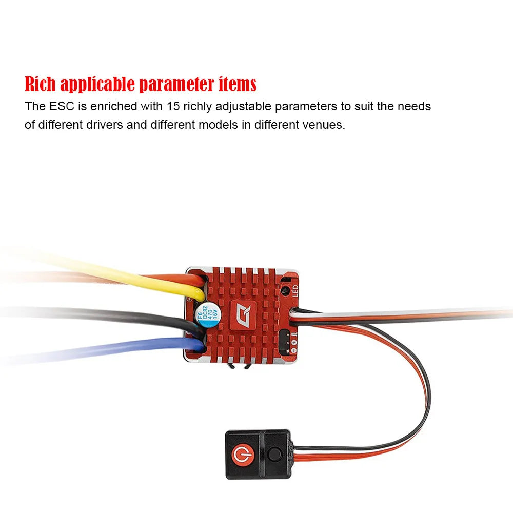ESC is enriched with 15 richly adjustable parameters to suit the needs of different drivers and