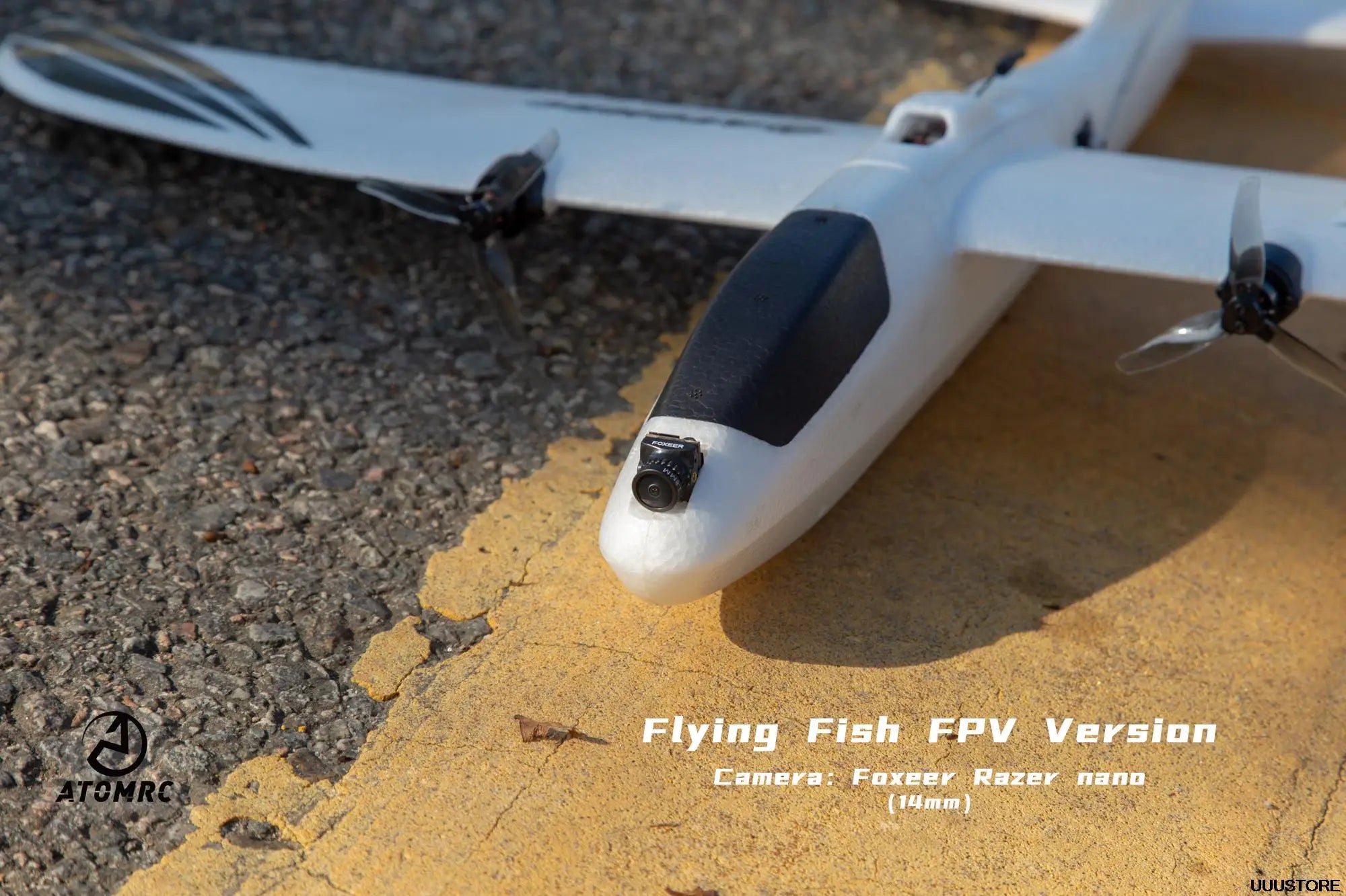 ATOMRC Flying Fish, LO Flying Fish FPV Versiun Camera: Foxeek Razer Qand