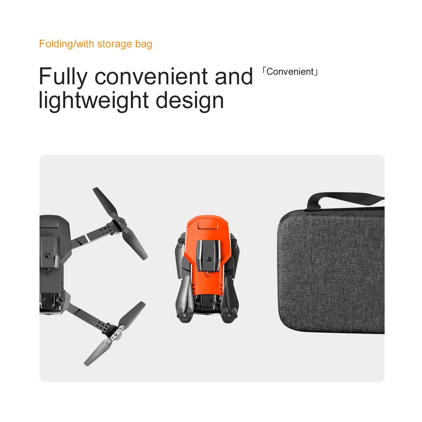 E100 Drone, lightweight design bag with storage fully convenient and tconvenient 