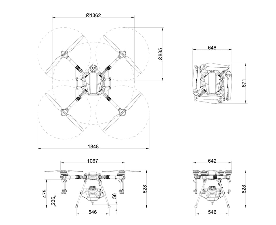 EFT E416P 16L Agriculture Drone - 4 Axis Drone Frame 16L Water Tank 16kg Agriculture Sprayer Spreader Drone With Hobbywing X9 Motor, JIYI K3A PRO 14 EFT E416P 16L Agriculture Drone, the whole body is waterproof, without fear of high pressure washing . it adopts red and