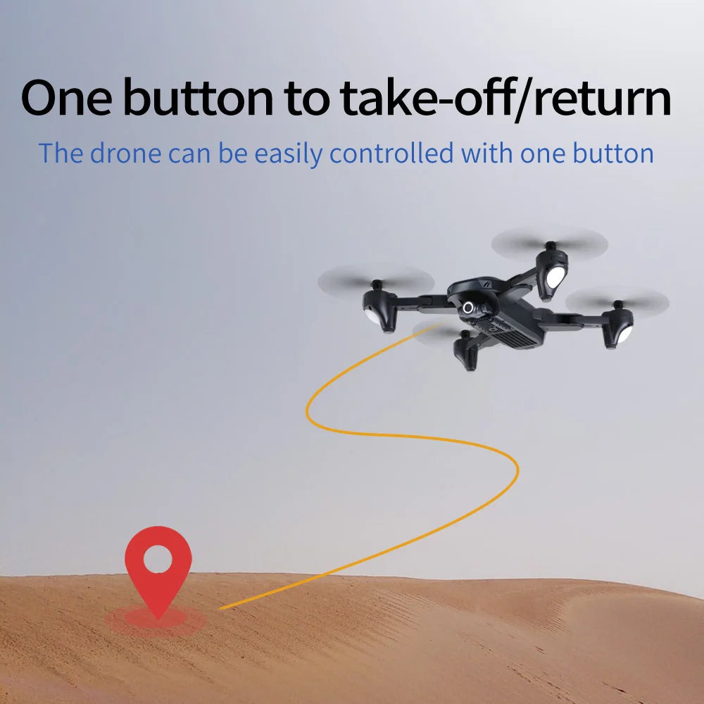 H26 drone - 2024 New 4K HD Dual Camera Optical Flow Positioning Professional Aerial Photography Foldable Quadcopter Helicopter Gift Toy 36 H26 drone, one button to take-offlreturn the drone can be easily