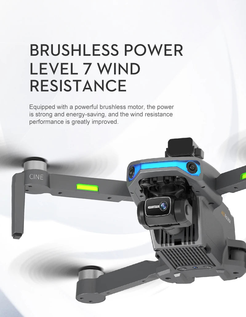 AE3 Pro Max Drone, BRUSHLESS POWER LEVEL 7 WIND RESISTANCE Equipped with