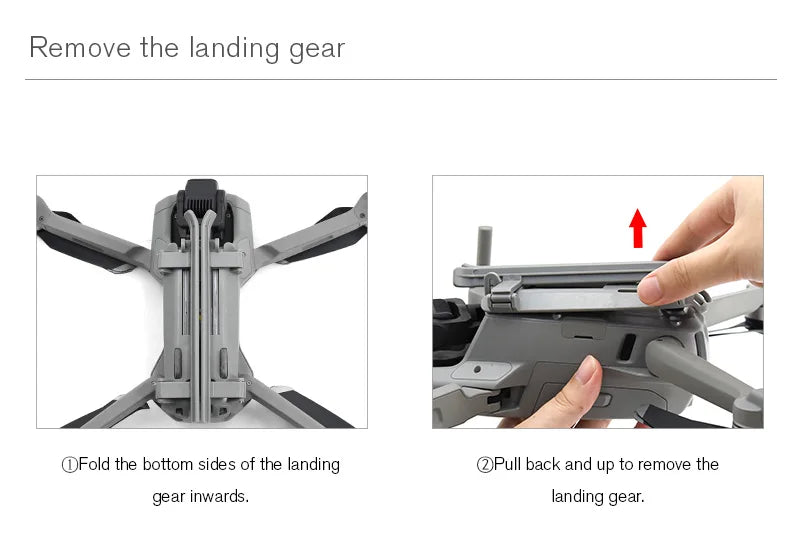 remove the landing gear @Pull back and up to remove the gear inwards landing