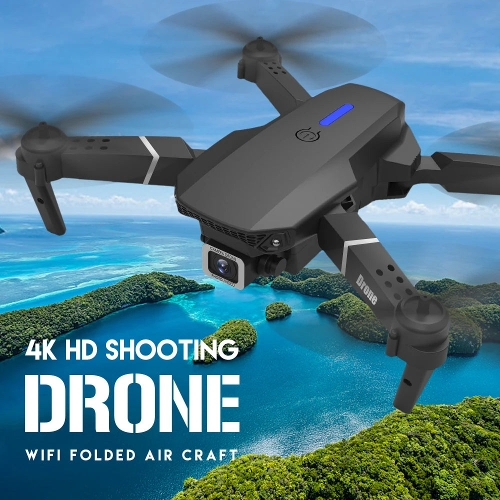 2024 E88 Pro Drone, 4k hd shooting ijrone wifi folded air