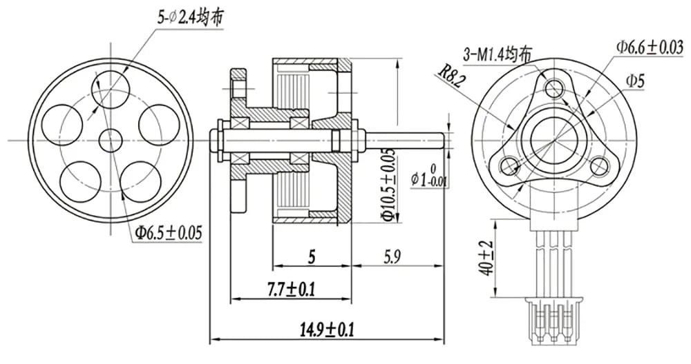 4PCS Happymodel SE0802 1-2S 16000KV 19000KV 22000KV 25000KV Brushless Motor for Mobula7 Snapper7 RC Drone Multicopter Part 18 10.5mm*14.9mm Terminals: JST1.25mm No.of Cell