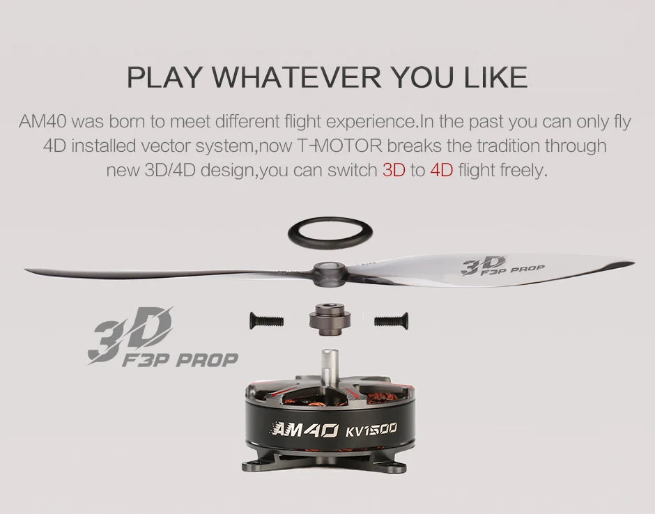 T-motor, T-OTOR's new 3D/4D design allows you to switch from 3D