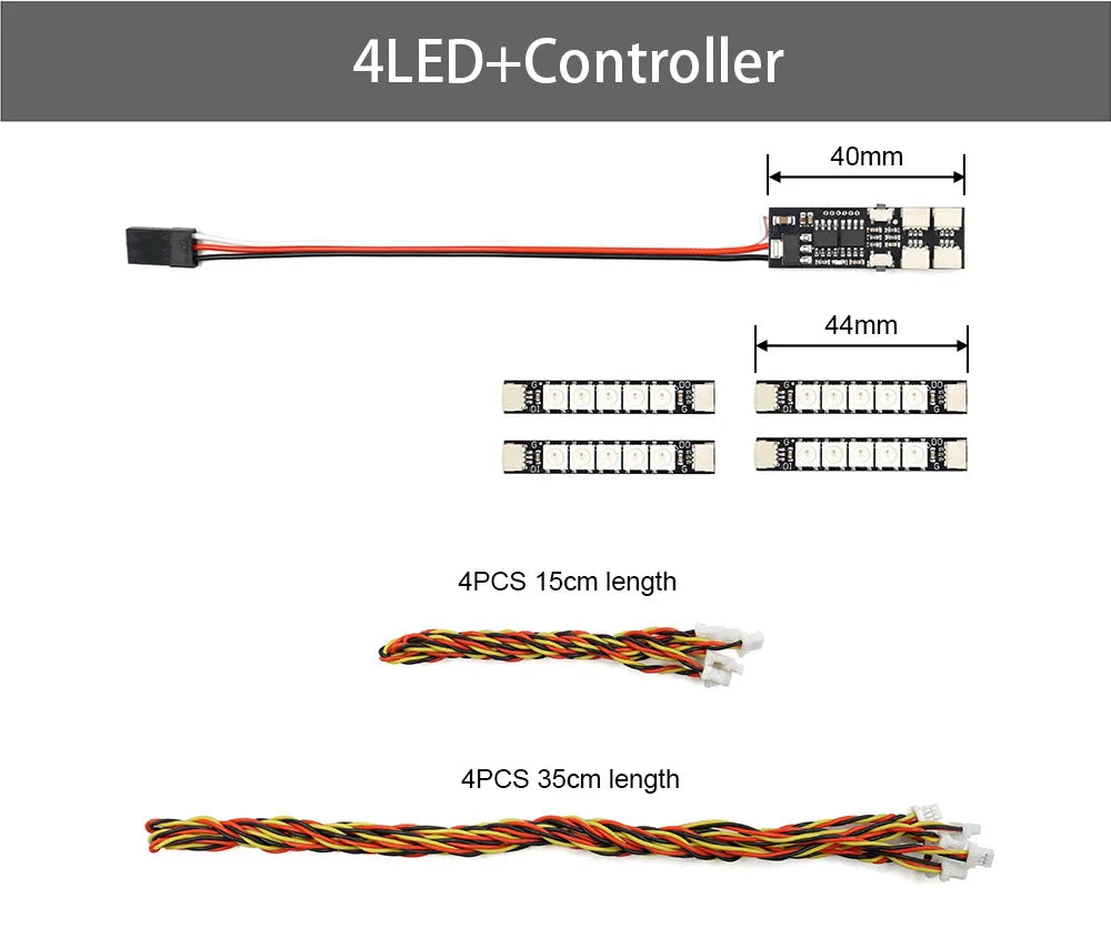 4LED+Controller 40mm Im 44mm ITTTTIC ITTTT 4PCS