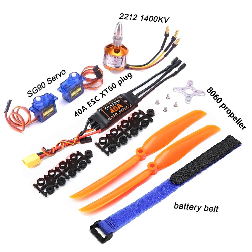 New Brushless Motor A2212 2212 1000KV/1400KV/2200KV 40A ESC 6035/8060/1060 Propeller SG90 9G Servo for RC Fixed Wing Helicopte 34 New Brushless Motor, *12/101 Servo plug SG9O Xtgo 2 ESC