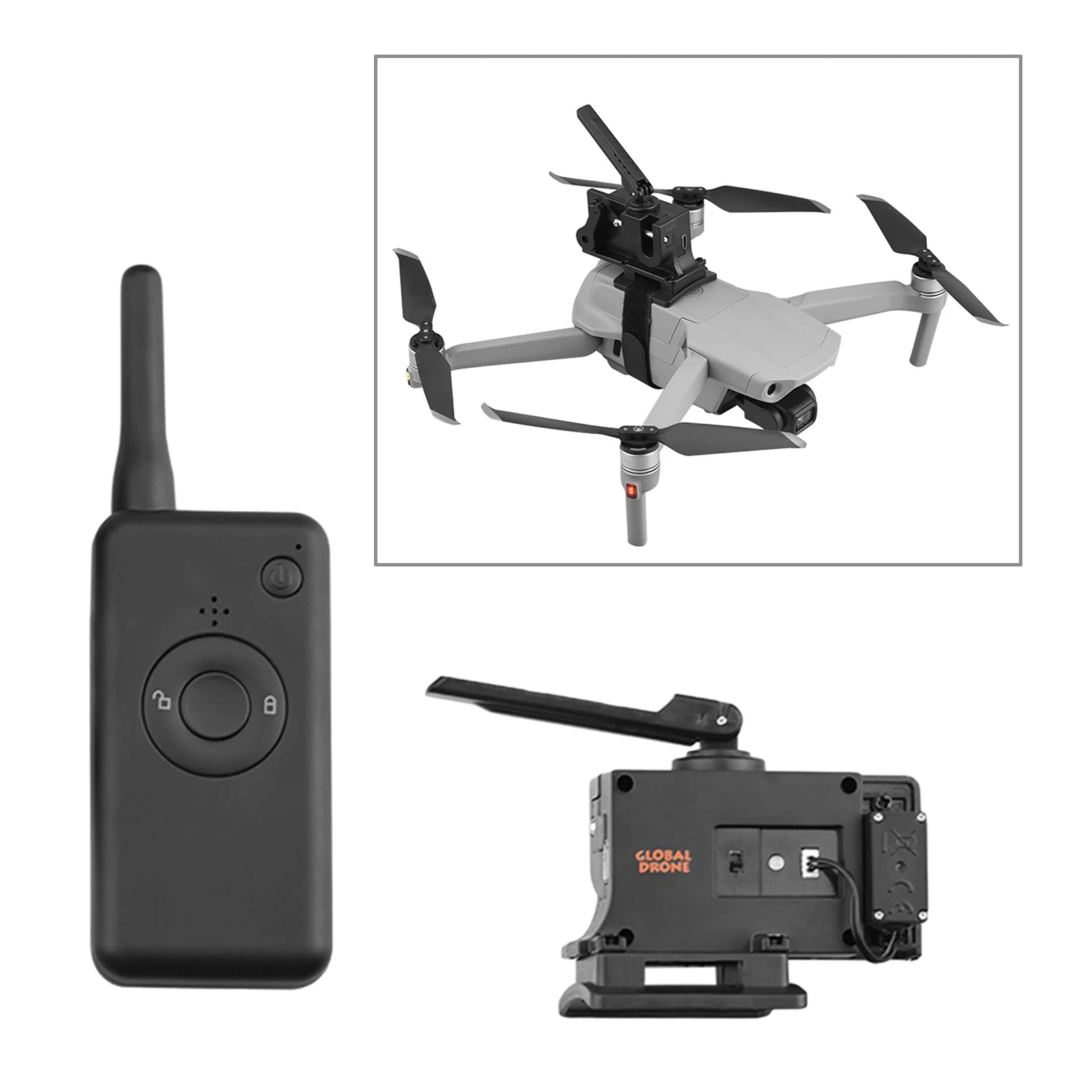 Air Drop Drone Thrower Release Device for DJI Mavic Mini 2 Phantom 3 4 Drone Drop Device Drone Thrower Release Device, the drone realizes long-distance transmission of items, Used for airdrop materials,